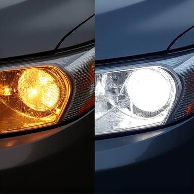 Before after headlight restoration