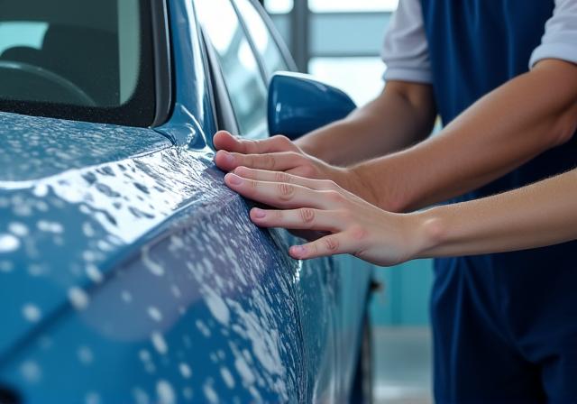 Cuci kereta manual profesional